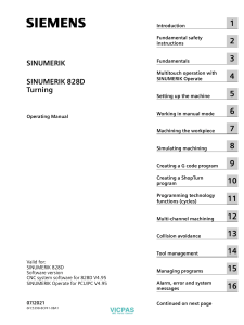 SINUMERIK 828D Turning Operating Manual