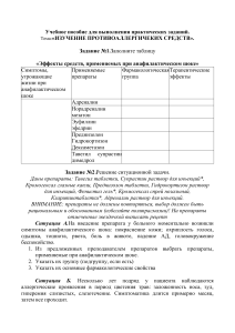 Противоаллергические средства: практические задания по фармакологии