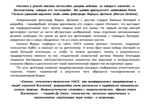 Маркус ДеСиено: «Космос» – искусство бактерий и галактик