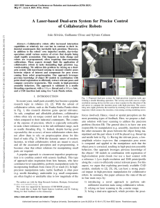 Laser-based Dual-arm System for Precise Control of Collaborative Robots