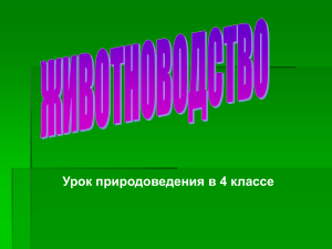 Животноводство: Урок природоведения для 4 класса