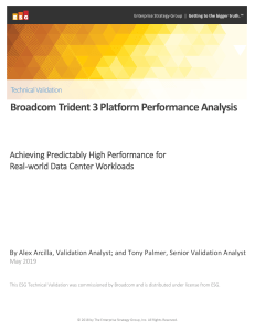 Broadcom Trident 3 Performance Analysis: Data Center Network Workloads