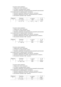 Задачи по электрохимии: расчет ЭДС гальванических элементов