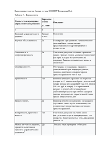 Анализ управленческого решения: критерии и оценка