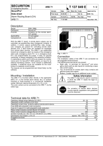 SecuriPro ARB 71 Data Sheet: Alarm Routing Board Technical Specs