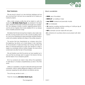 Технический каталог гидравлических уплотнений AS Aston Seals