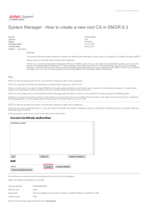 How to Create a New Root CA in Avaya System Manager (SMGR) 6.3