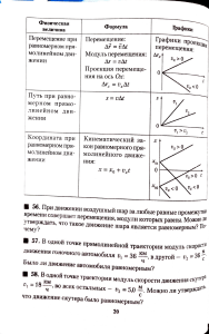 Физика: Равномерное прямолинейное движение - Формулы, Графики, Задачи