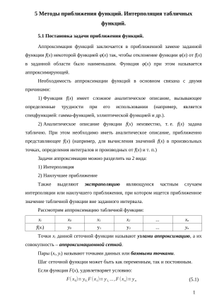 Интерполяция функций: методы приближения