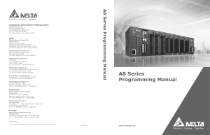 AS Series Programming Manual | Delta Electronics