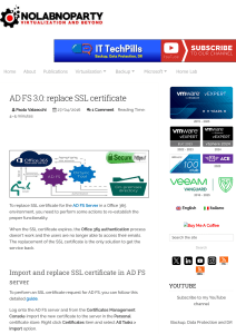 AD FS 3.0  replace SSL certificate • Nolabnoparty