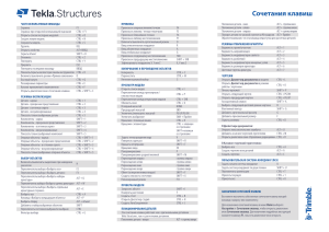 Tekla-Structures Сочитание клавиш