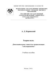 ТЕОРИЯ ПЛЯ КАРИНСКИЙ