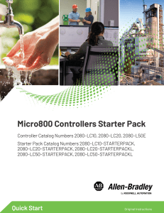 Micro800 Controllers Quick Start Guide