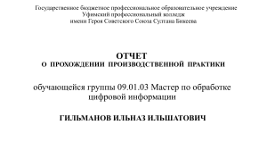 Отчет по практике: обработка цифровой информации
