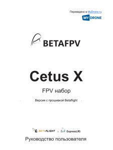 Руководство по Cetus X FPV (Betaflight)