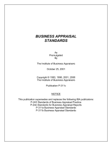 IBA Business Appraisal Standards