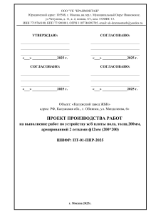 ППР Устройство Ж/Б плиты пола