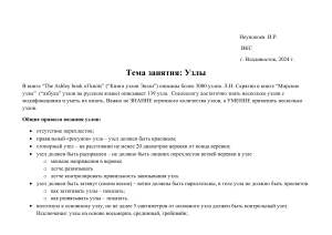 Knots: Tying Rules and Types of Knots