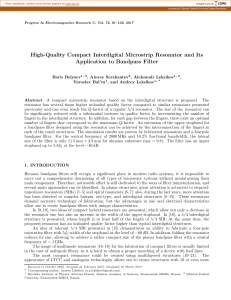 High-Quality Compact Interdigital Microstrip Resonator and Its Application to Bandpass Filter
