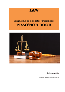 Law English for Specific Purposes Practice Book