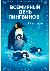 Всемирный день пингвинов: факты о пингвинах для детей
