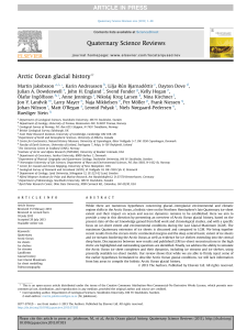 Arctic Ocean Glacial History: LGM Ice Sheets & Ocean Dynamics