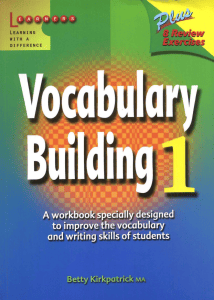 Vocabulary Building 1 Workbook for Students
