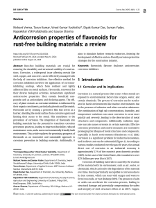 Flavonoids as Anticorrosion Agents for Building Materials: A Review