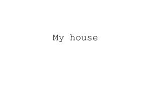 My House: Vocabulary List