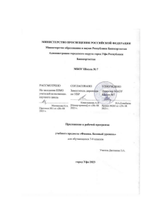 Приложение к рабочей программе по физике 7-9 классы