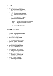 Генеалогическое древо семьи Сдвижковых и Волобоевых
