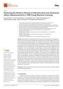 Predicting Relative Density in L-PBF Using Machine Learning