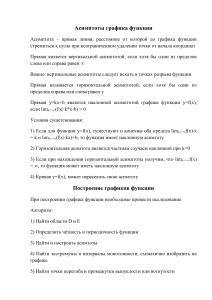Асимптоты графика функции: учебный материал по математическому анализу