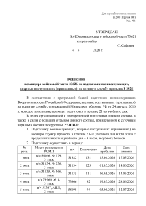 Решение по подготовке военнослужащих призыв 1-2026