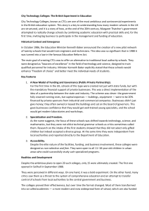 City Technology Colleges: British Education Experiment
