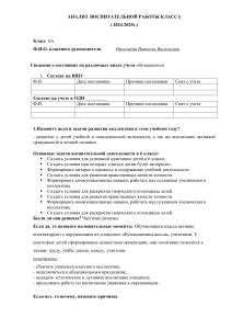 Анализ воспитательной работы 6А класса (2024-2025)