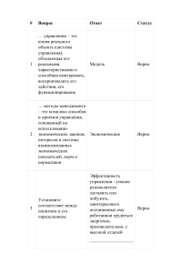Теория управления итоговый тест 37 из 40. Синергия