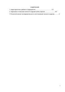 Технология изготовления юбки: характеристика предприятия и последовательность