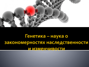 Генетика: законы наследственности и изменчивости