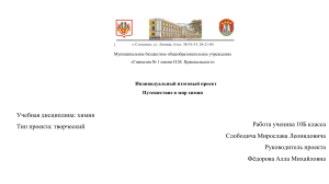 Индивидуальный проект: Путешествие в мир химии для 2-х классов