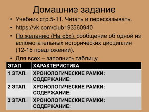 Домашнее задание по истории Средних веков