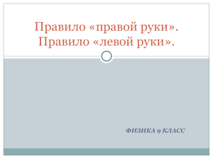 Правило правой и левой руки. Физика 9 класс