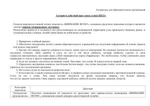 Алгоритмы действий при угрозе атаки БПЛА в школах