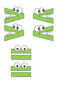 Elementary Alligator Shapes Worksheet