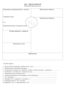 Азот &ndash; простое вещество: визитная карточка и свойства