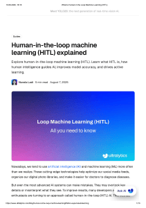 Human-in-the-Loop Machine Learning (HITL) Explained