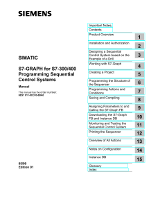 Siemens S7-Graph Manual for S7-300/400 Sequential Control Systems