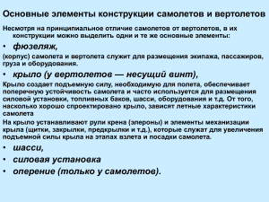 Основные элементы конструкции самолетов и вертолетов