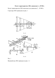 Calculation of LPA Characteristics 2-29 MHz